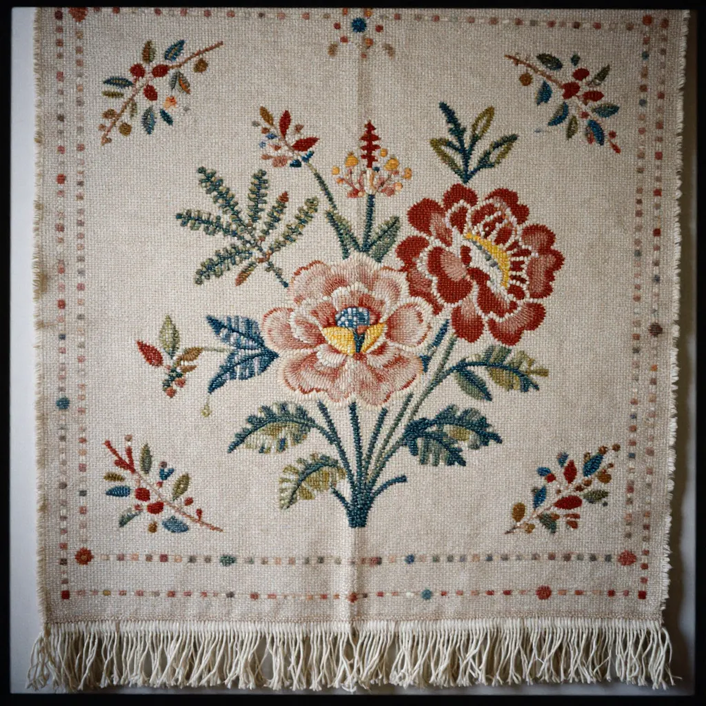 Abstract textile art with organic flowing patterns