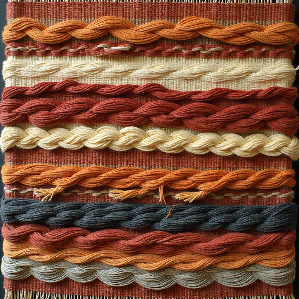 Textured tapestry with detailed thread work